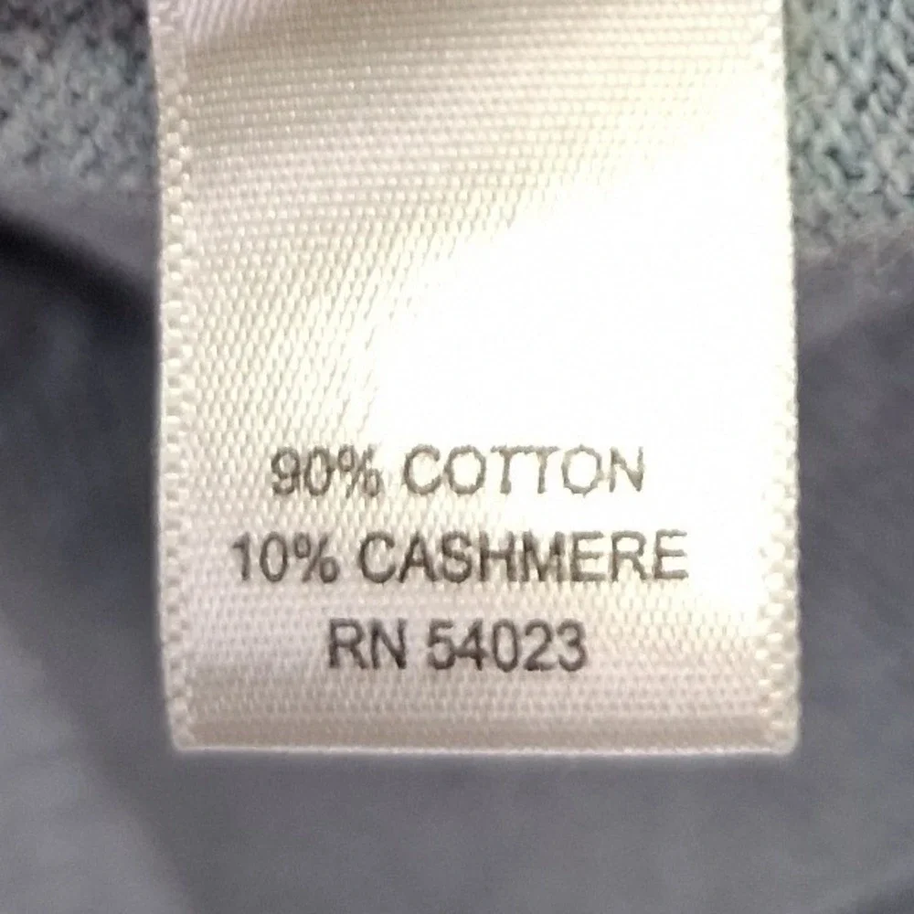 Vintage Polo Ralph Lauren Mens V-Neck Sweater Gray Cashmere Blend Large USA Made
